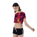 Requiem  of the glowing  stars Tie Back Short Sleeve Crop Tee View2