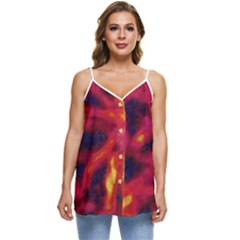 Requiem  Of The Glowing  Stars Casual Spaghetti Strap Chiffon Top