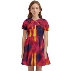 Requiem  Of The Glowing  Stars Kids  Bow Tie Puff Sleeve Dress