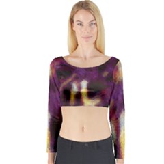 Requiem  Of The Purple Stars Long Sleeve Crop Top by DimitriosArt