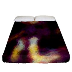 Requiem  Of The Purple Stars Fitted Sheet (queen Size) by DimitriosArt