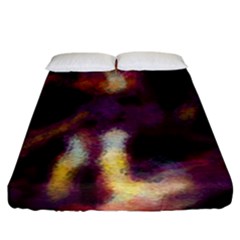 Requiem  Of The Purple Stars Fitted Sheet (california King Size) by DimitriosArt