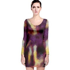 Requiem  Of The Purple Stars Long Sleeve Velvet Bodycon Dress