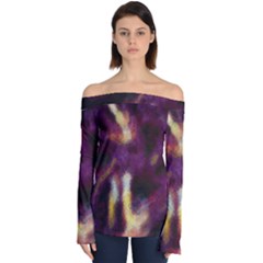 Requiem  Of The Purple Stars Off Shoulder Long Sleeve Top by DimitriosArt