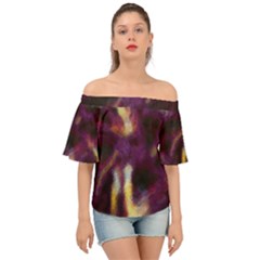 Requiem  Of The Purple Stars Off Shoulder Short Sleeve Top by DimitriosArt