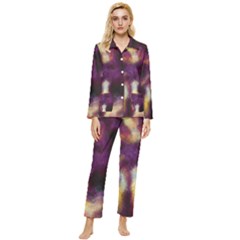 Requiem  Of The Purple Stars Womens  Long Sleeve Velvet Pocket Pajamas Set