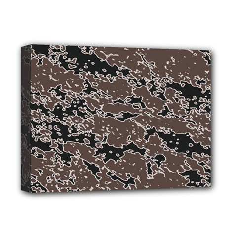 Brown And Black Abstract Vivid Texture Deluxe Canvas 16  X 12  (stretched)  by dflcprintsclothing