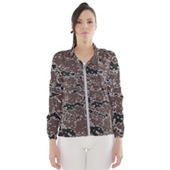 Brown And Black Abstract Vivid Texture Women s Windbreaker by dflcprintsclothing