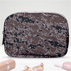 Brown And Black Abstract Vivid Texture Make Up Pouch (small)