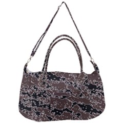 Brown And Black Abstract Vivid Texture Removal Strap Handbag