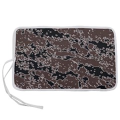 Brown And Black Abstract Vivid Texture Pen Storage Case (s)