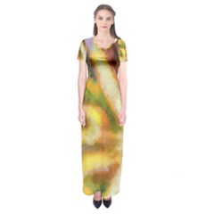 Requiem  Of The Yellow Stars Short Sleeve Maxi Dress by DimitriosArt