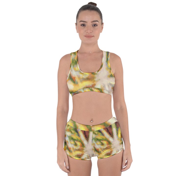 Requiem  of the yellow stars Racerback Boyleg Bikini Set