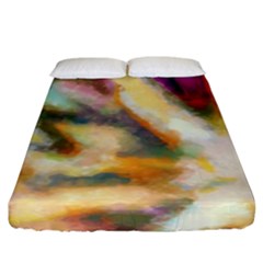 Requiem  Of The Rainbow Stars Fitted Sheet (king Size) by DimitriosArt