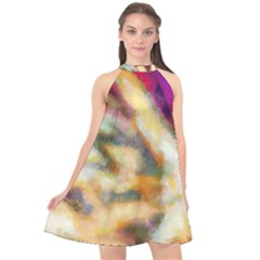 Requiem  Of The Rainbow Stars Halter Neckline Chiffon Dress  by DimitriosArt