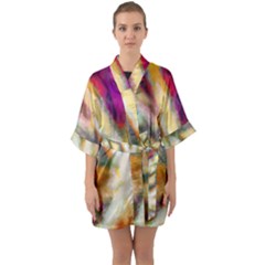 Requiem  Of The Rainbow Stars Half Sleeve Satin Kimono  by DimitriosArt