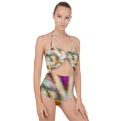 Requiem  Of The Rainbow Stars Scallop Top Cut Out Swimsuit by DimitriosArt