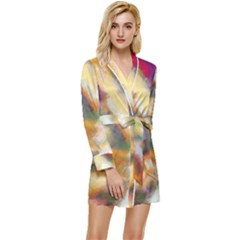 Requiem  Of The Rainbow Stars Long Sleeve Satin Robe by DimitriosArt