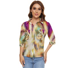 Requiem  Of The Rainbow Stars Women s Quarter Sleeve Pocket Shirt