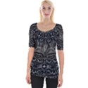 Charcoal Mandala Wide Neckline Tee View1