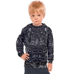 Charcoal Mandala Kids  Hooded Pullover by MRNStudios