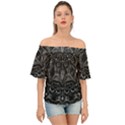 Charcoal Mandala Off Shoulder Short Sleeve Top View1