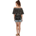 Charcoal Mandala Off Shoulder Short Sleeve Top View2