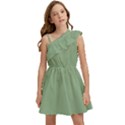 Fair Green Kids  One Shoulder Party Dress View1