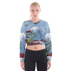 Mountain-mount-landscape-japanese Cropped Sweatshirt