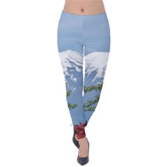 Mountain-mount-landscape-japanese Velvet Leggings