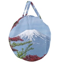 Mountain-mount-landscape-japanese Giant Round Zipper Tote by Sudhe