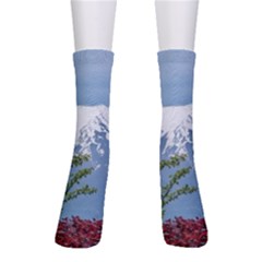 Mountain-mount-landscape-japanese Crew Socks by Sudhe