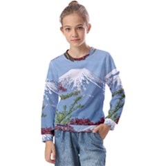 Mountain-mount-landscape-japanese Kids  Long Sleeve Tee With Frill 