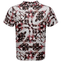 Texture Mosaic Abstract Design Men s Cotton Tee