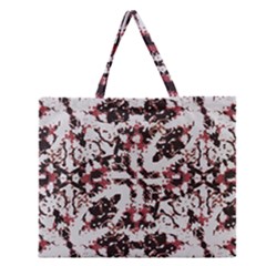 Texture Mosaic Abstract Design Zipper Large Tote Bag by dflcprintsclothing