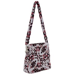 Texture Mosaic Abstract Design Zipper Messenger Bag by dflcprintsclothing