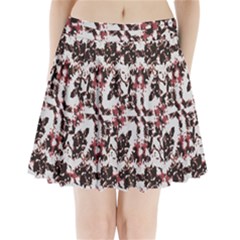 Texture Mosaic Abstract Design Pleated Mini Skirt