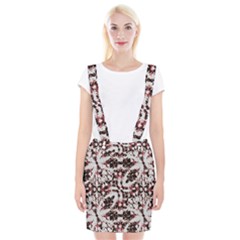 Texture Mosaic Abstract Design Braces Suspender Skirt