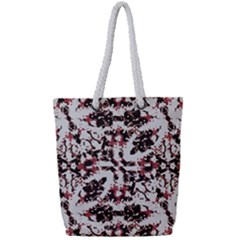 Texture Mosaic Abstract Design Full Print Rope Handle Tote (small) by dflcprintsclothing