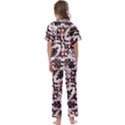 Texture Mosaic Abstract Design Kids  Satin Short Sleeve Pajamas Set View2