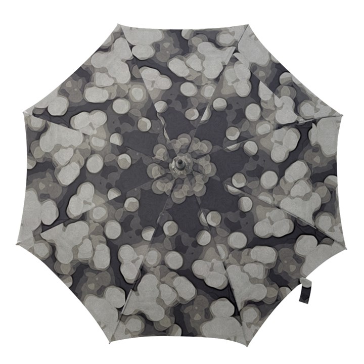 Gray circles of light Hook Handle Umbrellas (Small)