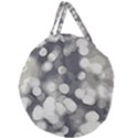 Gray circles of light Giant Round Zipper Tote View1