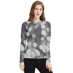 Gray Circles Of Light Women s Long Sleeve Rash Guard by DimitriosArt