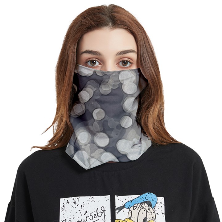 Gray circles of light Face Covering Bandana (Two Sides)