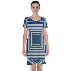 Abstract Pattern Geometric Backgrounds   Short Sleeve Nightdress by Eskimos