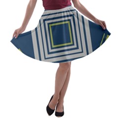 Abstract Pattern Geometric Backgrounds   A-line Skater Skirt by Eskimos