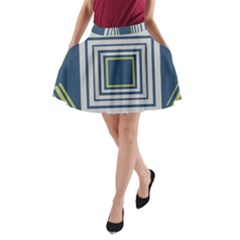 Abstract Pattern Geometric Backgrounds   A-line Pocket Skirt by Eskimos