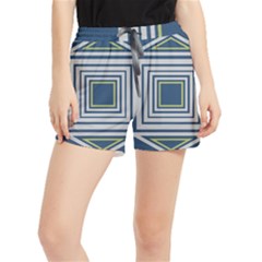 Abstract Pattern Geometric Backgrounds   Women s Runner Shorts by Eskimos