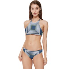 Abstract Pattern Geometric Backgrounds   Banded Triangle Bikini Set by Eskimos