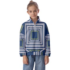 Abstract Pattern Geometric Backgrounds   Kids  Half Zip Hoodie by Eskimos